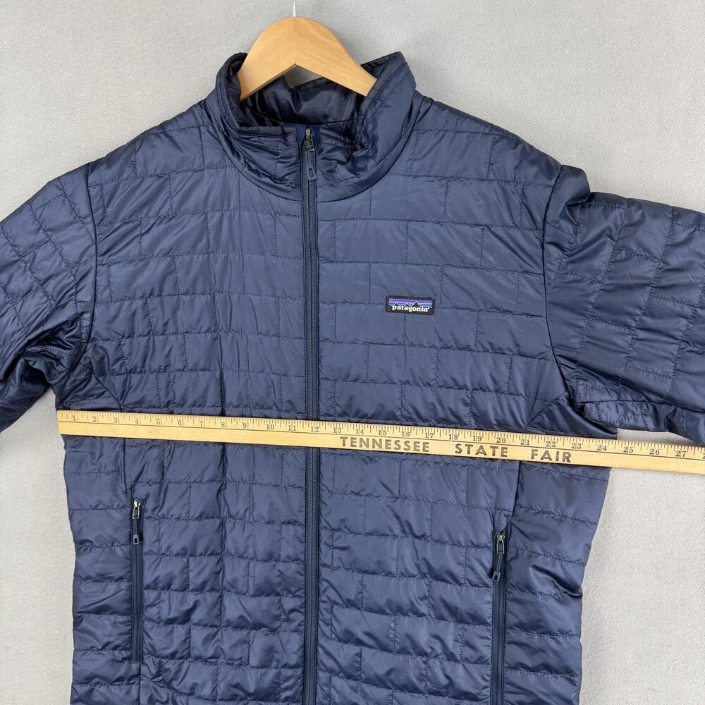 Patagonia Jacket Mens XL Blue Nano Puff Insulated Full Zip Hiking Outdoors - Picture 5 of 11